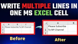 How To Write Multiple Lines In One MS Excel Cell || Excel Tips and Tricks || 2021