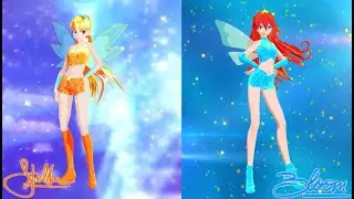 [MMD x Winx Club] Charmix Winx [Bloom x Stella]