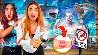 O VINIBUG FOI MORDIDO POR UM BICHO ESTRANHO EM UM AQUÁRIO DO PARQUE !!