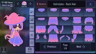 The back hair that I totally forgot in Kolleyden's October 2025 Gacha Club OC