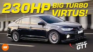 INDIA'S FIRST STAGE 3 VIRTUS GT makes 230HP & 400Nm! | MuchBoost Turbo + Air to Air Conversion!