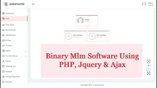 [With Source code] Binary Mlm Software with pin using Php Mysql |mlm website development |