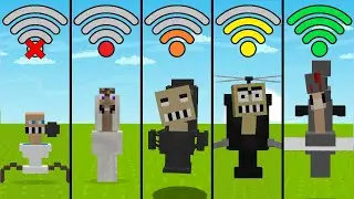 all skibidi toilet with different Wi-Fi in Minecraft