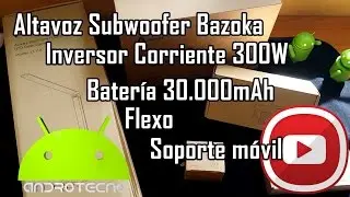 AUKEY - MEJOR Altavoz BT tipo BAZOKA, Batería 30.000mAh, Enchufe en tu coche...
