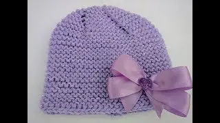 Basic hat knitted on two needles