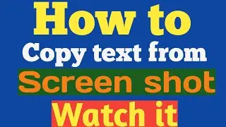 how to copy text from screen shot | copy text on screen | Zing vth yt