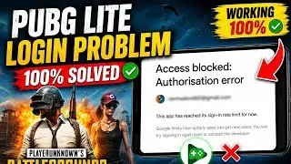How to fix login issue in PUBG mobile lite. Access blocked Authorisation error Problem in PUBG lite