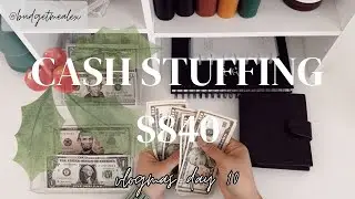 VLOGMAS 10: Cash Stuffing | $840 | Dave Ramsey Inspired | Zero Based Budget