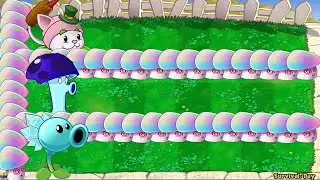 Plants vs Zombies: Scredy Shroom vs Cattail vs Snow Pea vs Dr. Zomboss vs All Zombies
