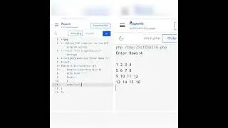 Number pattern in C++, PHP, Java and Python