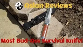 Most Bad-Ass Survival Knife! - Boker Magnum Giant Bowie Knife Review