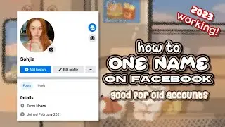 how to one name old and new Facebook account 2023 (safe!) || RPW tutorials