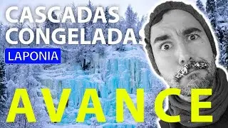 Bigote congelado en las CASCADAS KOROUMA | LAPONIA