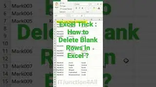 How to Delete Blank Rows in Excel ? | Excel Tips & Tricks 