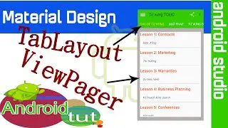 TabLayout android material design support library navigationview part 2| android tut