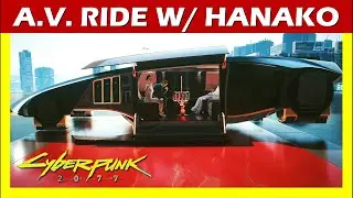 AV ride with Hanako, Hellman, and Takemura (from a mission) | Cyberpunk 2077