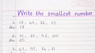 Write the smallest number