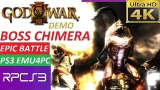 PS3 Emulator-RPCS3-LLVM-VK-0.0.4- 4K God of War 3 DEMO kratos VS Chimera epic boss batttle ingame