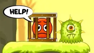 Несносный КРАСНЫЙ ШАР 5. Серия 7. Спасение друзей. Мультик ИГРА Red Ball 5