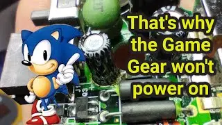 The Sega Game Gear Won't Power On (recapping the power board)