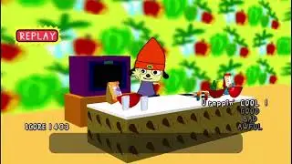 PaRappa bakes a muschi cake.