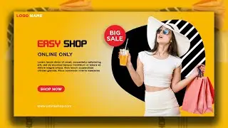 How to Make Facebook Banner Ads Design In Photoshop | Photoshop Tutorials
