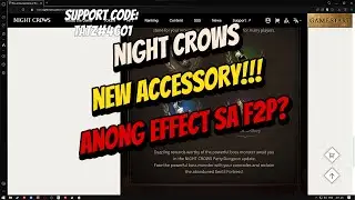 New Party Dungeon and New Accessory? | Night Crows | Patch Notes | Tagalog