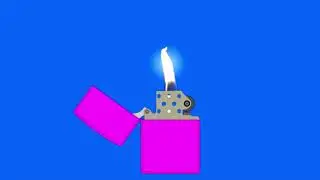 animated lighter green screen/animation lighter on green screen