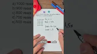 Porcentagem e equação #matematica #educação