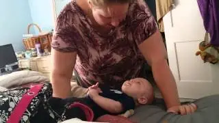 Baby Climer plays tickle with Mommy 6 Months 5 Days