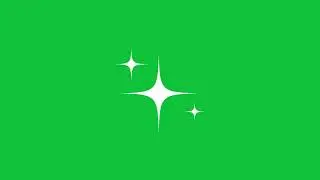 White Star Shine Animation | Green Screen Sparkle Effect | Glowing Light Clip