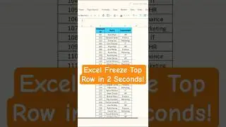 Excel Freeze Top Row in 2 Seconds! 🔒 | Excel Tip You NEED to Know