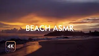 🇲🇲Relaxing Ocean Sounds to sleep , study , chill and meditaiton  Sunset at Ngapali Beach ASMR 4K UHD