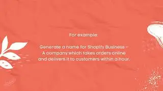 Free AI Shopify Business Name Generator