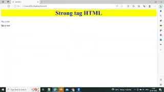How to use strong tag in html