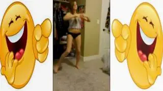 Девушка прикольно танцует и дурачится