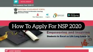How To Apply For NSP 2020 | Through Mobile Phone | National Scholarship Portal