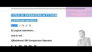 Operators Types in Python | What Are Operators in Python  