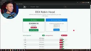 1  в день на пассиве  DEX ROBIN HOOD Платформа пассивного заработка USDT  Касса