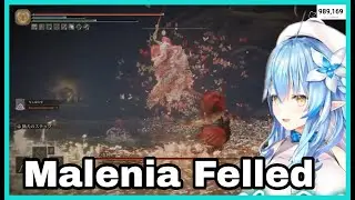 Yukihana Lamy Tag Team Felled Malenia | Elden Ring [Hololive/Eng Sub]
