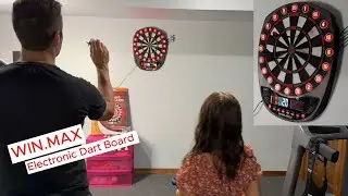 WIN.MAX Soft Tip Electronic Dart Board Set w LED Display 
