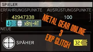 【MGO3】 42,947,338 Exp Bug (Instand lvl40)