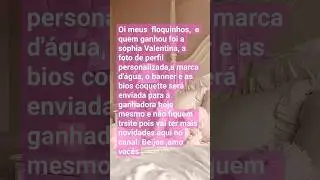 a ganhadora do sorteio foi a....