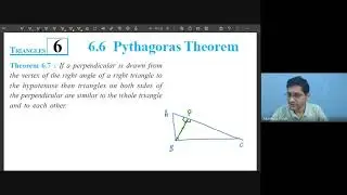 Pythagoras Theorem and Ratio of Area of Two Similar Triangles, Triangles Class 10th