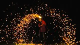 Flaming Wire Wool at 240fps