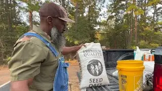 Bush Hogged, Disc and Planting Seed Oats at All the Food Plots for Deer Hunting Season