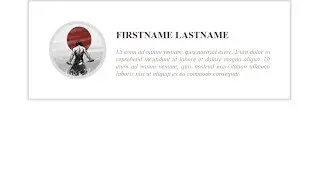 Sample 4: Profile Block with Circular Image CSS
