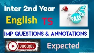 TS Inter 2nd Year English Expected Questions & Annotations for Public Exams 2024