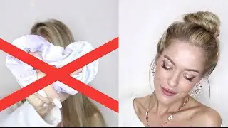 ТОТ САМЫЙ ПУЧОК ИЗ ТИК ТОКА БЕЗ РЕЗИНОК И ШПИЛЕК! | TIKTOK 1 MINUTE MESSY BUN WITHOUT BOBBY PINS