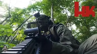 Playing Airsoft at an ABANDONED CAMPING GROUND Umarex VFC H&K 416 A5 AEG